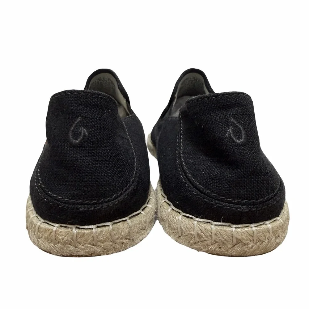 Olukai Womens Kaulu Paa Kapa Slip On Shoes US 8.5 Black Convertible‎ Espadrilles
